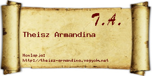 Theisz Armandina névjegykártya